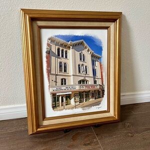 Gold Framed Architectural Paint 16/19 inches